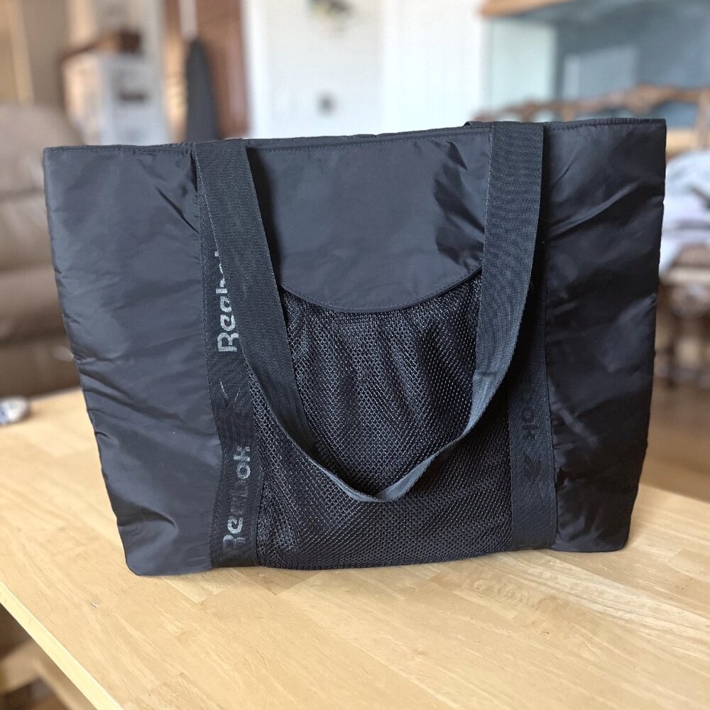 Large Reebok Padded Beach Tote Bag - Black